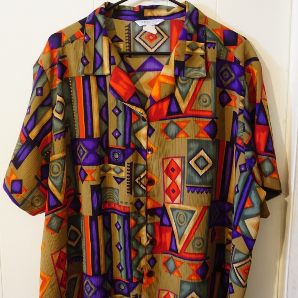 Funky Abstract Ship N Shore Women's Blouse